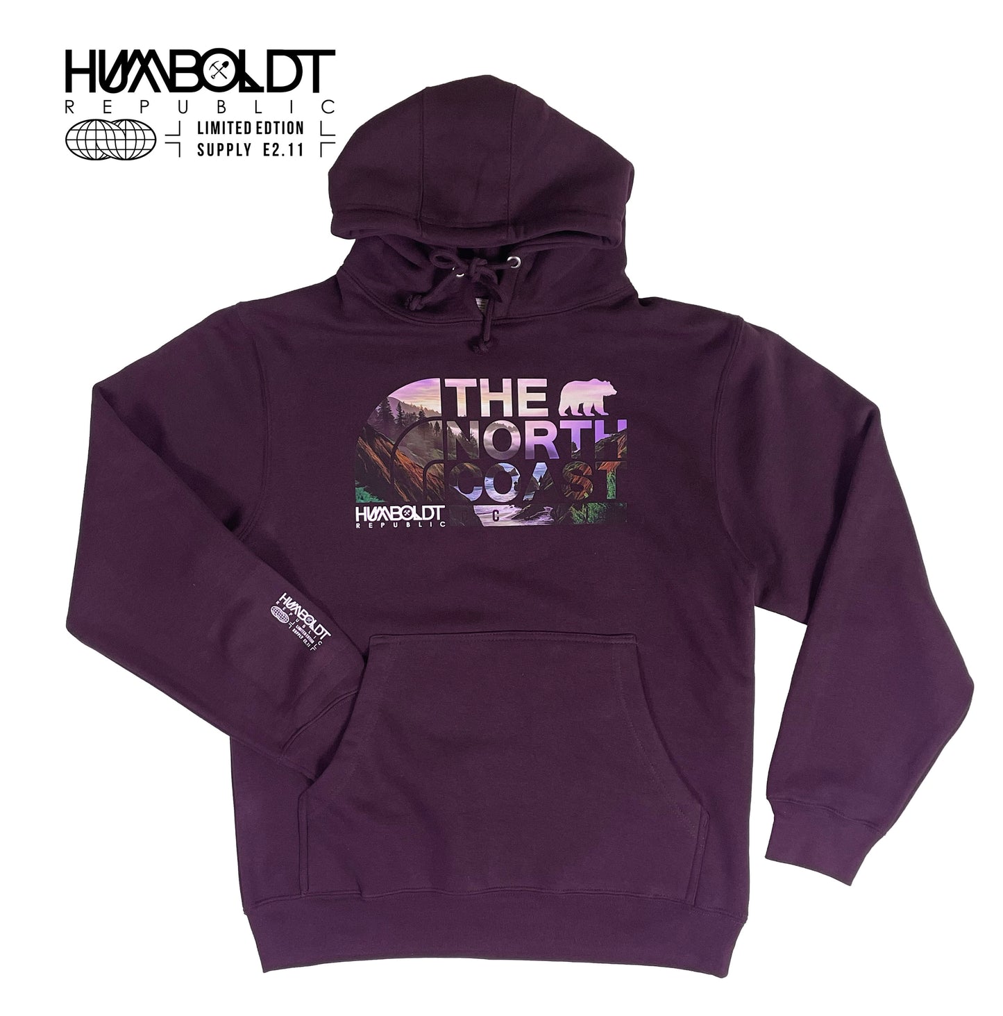 "The North Coast" Plum Unisex Hoodie