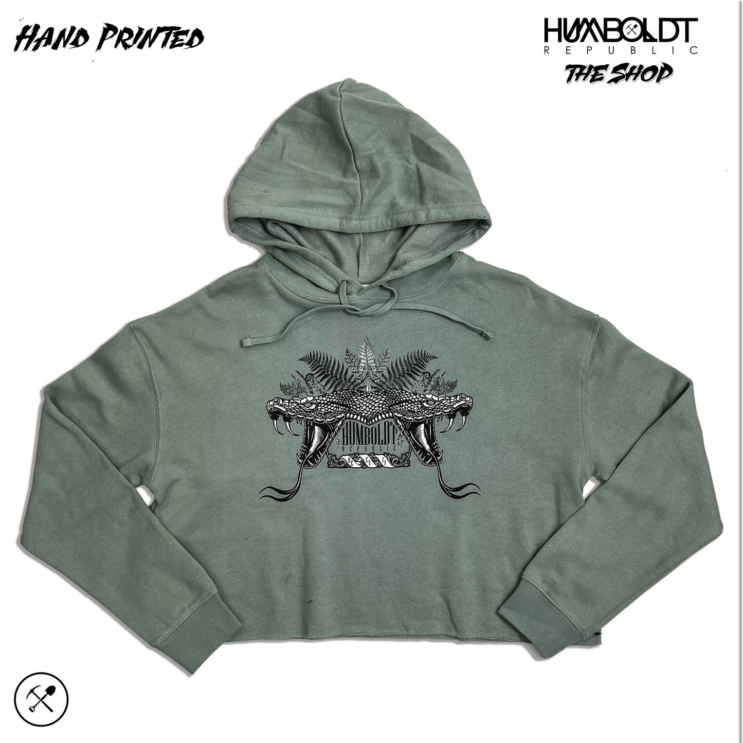 "Bicephaly" Women's Cropped Hoodie