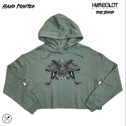 "Bicephaly" Women's Cropped Hoodie