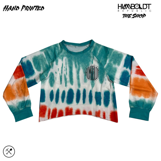 "HR Tie Dye" Women's Cropped Long Sleeve