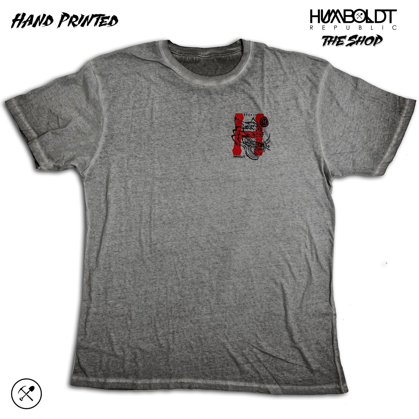 "Shi " Men's Oil Wash T-Shirt